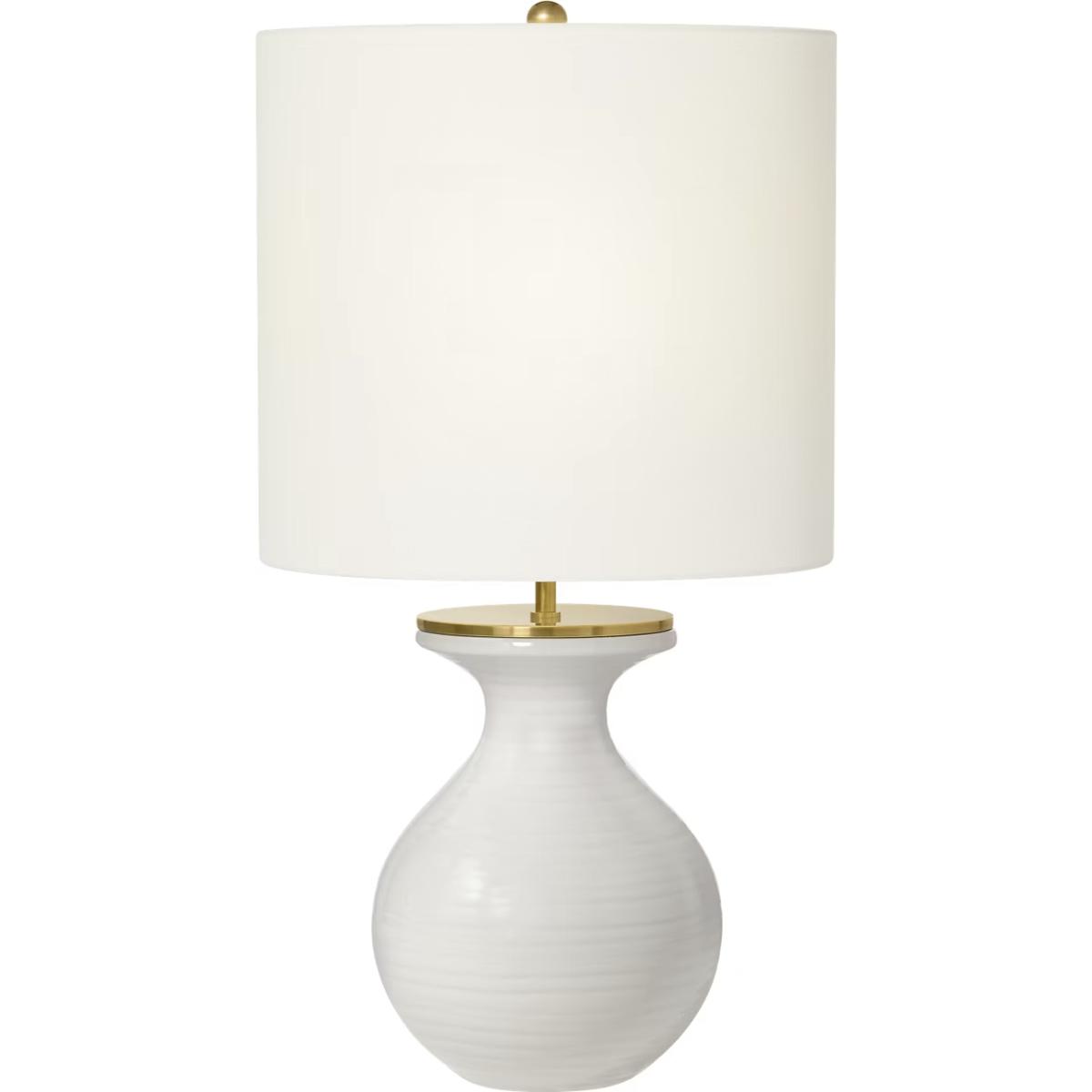 Visual Comfort Signature Collection KS3616NWT-L kate spade new york Albie 25.25 inch 60 watt New White Desk Lamp Portable Light, Small